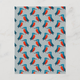 KIngfisher Pattern Briefkaart
