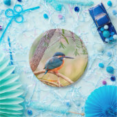 Kingfisher Perched op Branch Papieren Bordje (Feest)