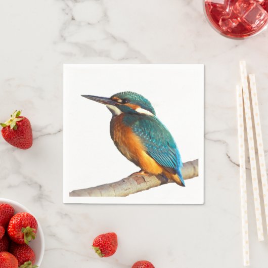"Kingfisher" serviettes en papier design (En situation)