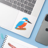 Kingfisher Sticker (Laptop met iPhone)