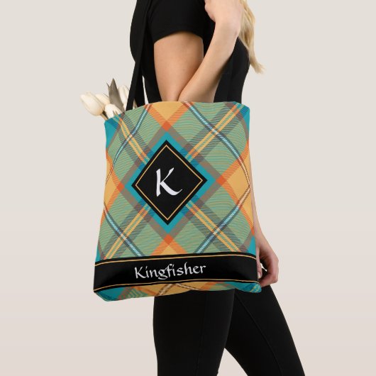 Kingfisher Tartan Canvas tas (Dichtbij)