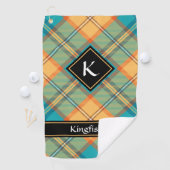 Kingfisher Tartan Golf Towel Golfhanddoek (Insitu)