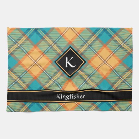 Kingfisher Tartan Serviette de cuisine (Horizontal)