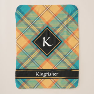 Kingfisher Tartan Sherpa Blanket Deken