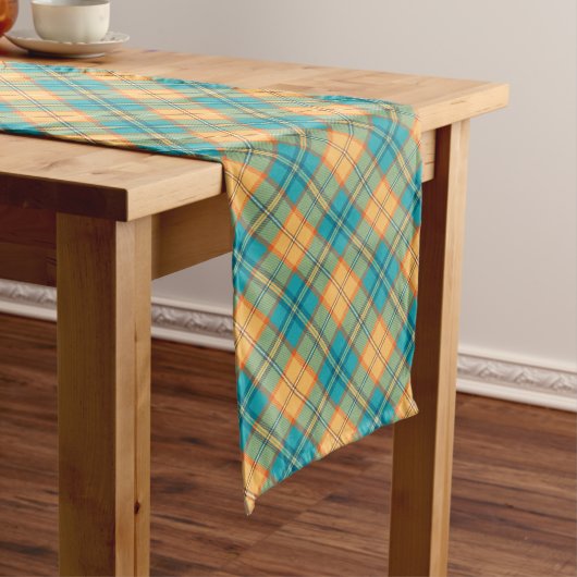 Kingfisher Tartan Table Runner Lange Tafelloper (Voorbeeld)