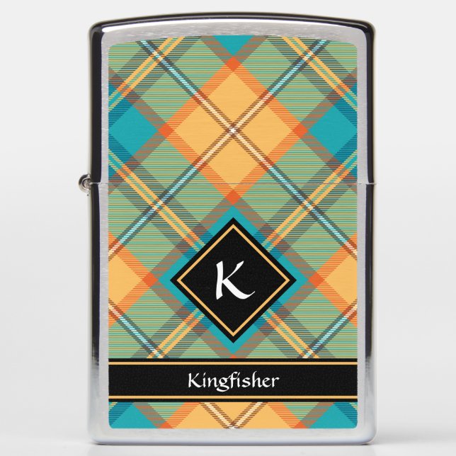 Kingfisher Tartan Zippo Lighter (Voorkant)