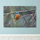 Kingfisher v2 canvas afdruk (Insitu (Houten vloer))