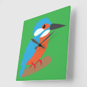 Kingfisher Vierkante Klok (Hoek)