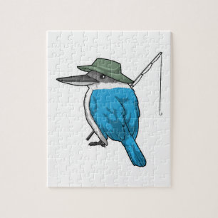 Kingfisher Vist Fisher Vissen rod Legpuzzel