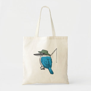 Kingfisher Vist Fisher Vissen rod Tote Bag