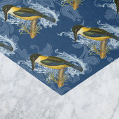 Kingfisher Vogel en  Blauw Damast Patroon Tissuepapier