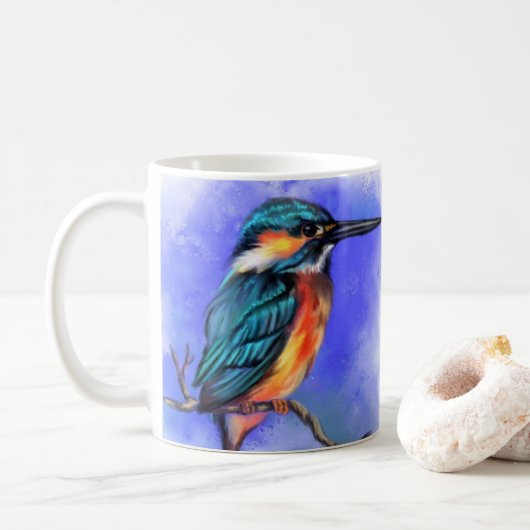 Kingfisher Vogel Mok (Met donut)