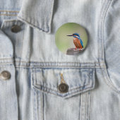 Kingfisher vogel. ronde button 5,7 cm (In situ)