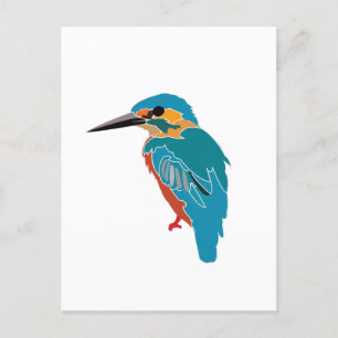Kingfisher Vogelkunst Briefkaart