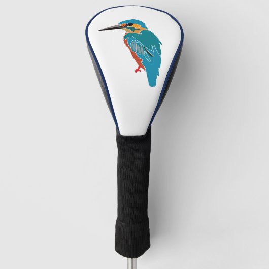 Kingfisher Vogelkunst Golfheadcover (Voorkant)