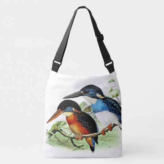 Kingfisher Vogels Wilde Dieren Pond Canvas tas (Voorkant)