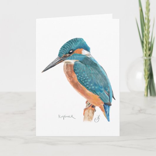 Kingfisher Wenskaart Kaart (Voorkant)