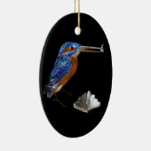 KINGFISHER, ZEEHENGELSEN BLAUWE SAPPHIER HART MONO KERAMISCH ORNAMENT (Rechts)