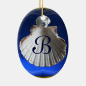 KINGFISHER, ZEEHENGELSEN BLAUWE SAPPHIER HART MONO KERAMISCH ORNAMENT (Achterkant)