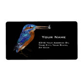 KINGFISHER, zwart blauw Etiket (Voorkant)