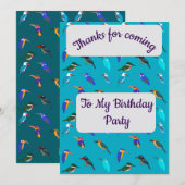 Kingfishers Thank you Card Kaart (Voorkant / Achterkant)