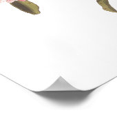 Kinglet Bird van Audubon op Roze Calico Poster (Hoek)