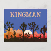 Kingman Arizona Cactus Maanopkomst Zuidwest Zonson Briefkaart (Voorkant)