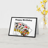 Kings Birthday Wenskaart Kaart (Gele Bloem)