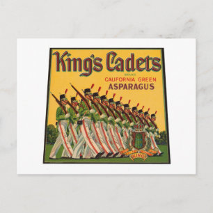 Kings Cadets Asparagus Crate Label Briefkaart