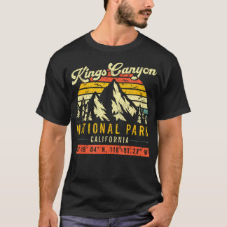 Kings Canyon Californië Vintage Retro Nationaal T-shirt