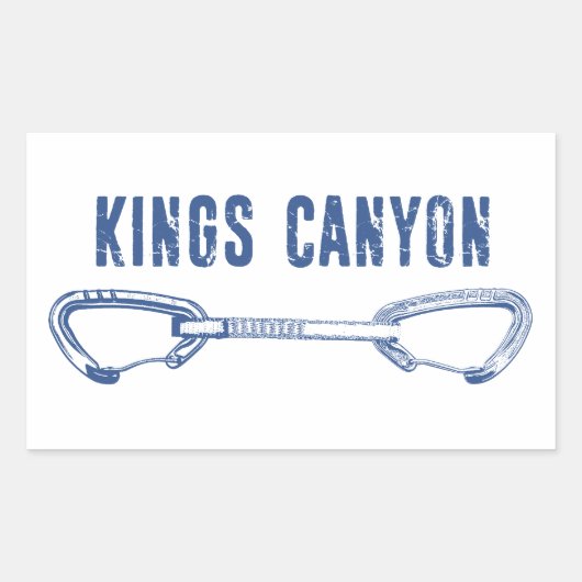 Kings Canyon Climbing Quickdraw Rechthoekige Sticker (Voorkant)