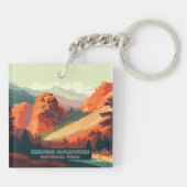 Kings Canyon National Park California Mountains Sleutelhanger (Achterkant)