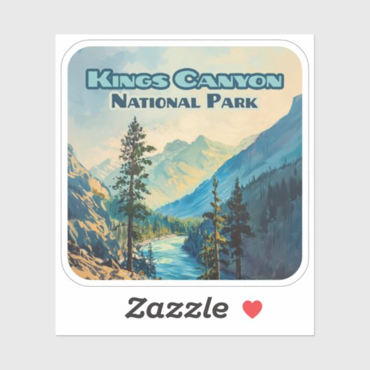 Kings Canyon National Park California  Sticker (Vel)