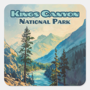 Kings Canyon National Park California  Vierkante Sticker