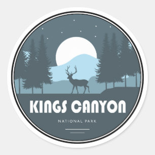 Kings Canyon National Park Deer Ronde Sticker