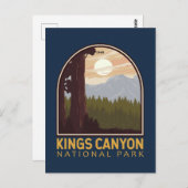 Kings Canyon National Park Emblem Briefkaart (Voorkant / Achterkant)