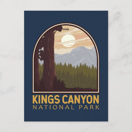 Kings Canyon National Park Emblem Briefkaart (Voorkant)