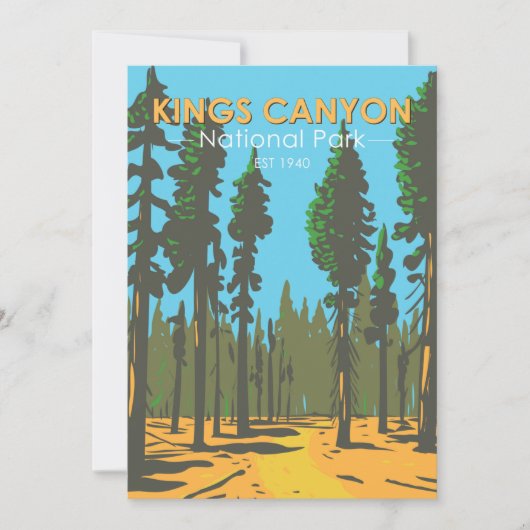 Kings Canyon National Park General Grant  Feestdagenkaart (Voorkant)