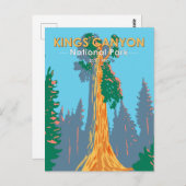 Kings Canyon National Park General Grant Tree Briefkaart (Voorkant / Achterkant)