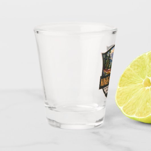 Kings Canyon National Park Illustratie Retro Art Shot Glas (Links)