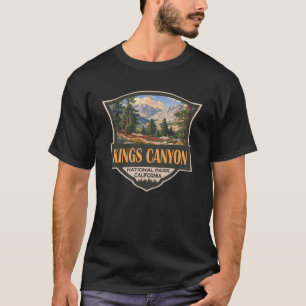 Kings Canyon National Park Illustratie Retro Art T-shirt