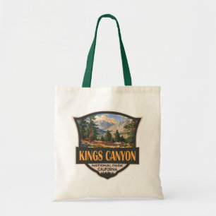 Kings Canyon National Park Illustratie Retro Art Tote Bag