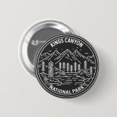 Kings Canyon National Park Monoline Ronde Button 5,7 Cm (Voorkant /achterkant)