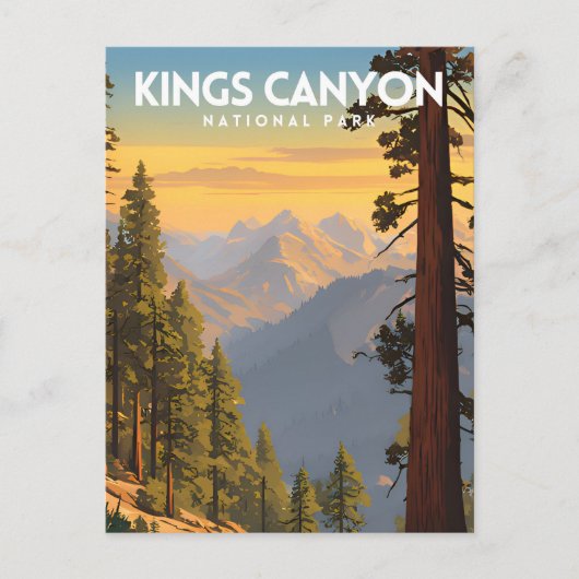 Kings Canyon National Park Reizen Briefkaart (Voorkant)
