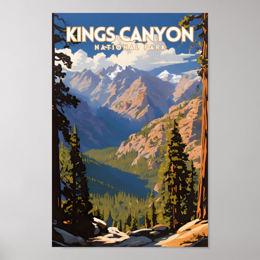 Kings Canyon National Park Reizen PS Poster (Voorkant)