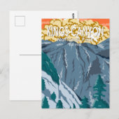 Kings Canyon National Park Sunset Briefkaart (Voorkant / Achterkant)