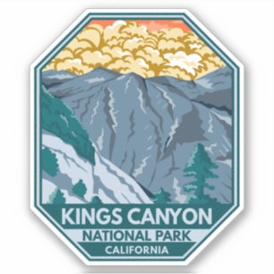 Kings Canyon National Park Sunset  Sticker
