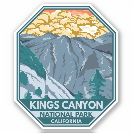 Kings Canyon National Park Sunset  Sticker (Voorkant)