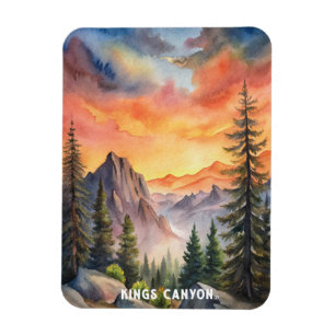 Kings Canyon National Park Waterverf Schilderij Magneet