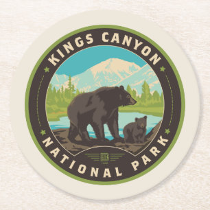 Kings Canyon National Parks Ronde Kartonnen Onderzetter